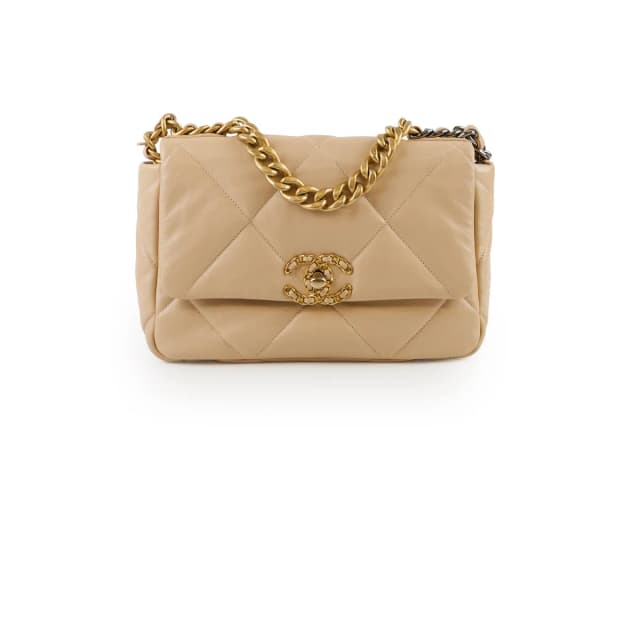 Chanel 19 Small Beige 31 Series in Beige Leather from The Purse Affair, photo 1 of 1