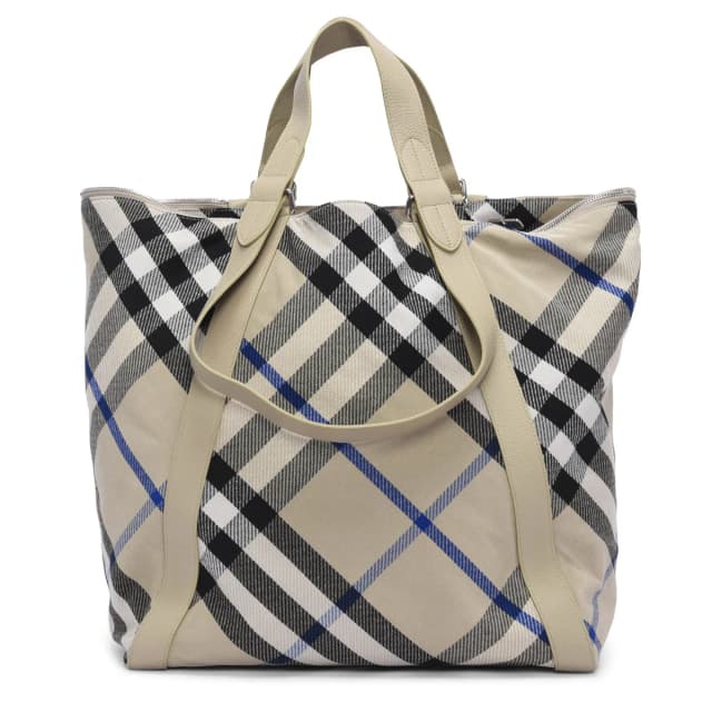 Burberry Jacquard Check Large Festival Tote in Beige from Blue Spinach, photo 1 of 1