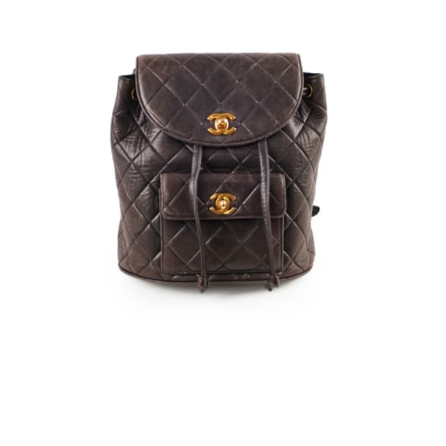 Chanel Vintage Duma Backpack Black in Black Lambskin from The Purse Affair, photo 1 of 1