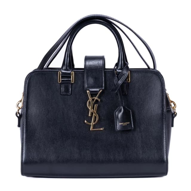 Saint Laurent Baby Cabas Black Smooth Calfskin Tote Bag in Black Calfskin from The Reluxe, photo 1 of 1