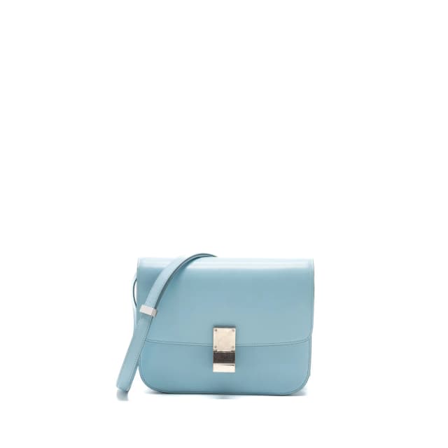 Celine medium classic box bag calfskin light blue SHW in Blue Calfskin from EMIER, photo 1 of 1