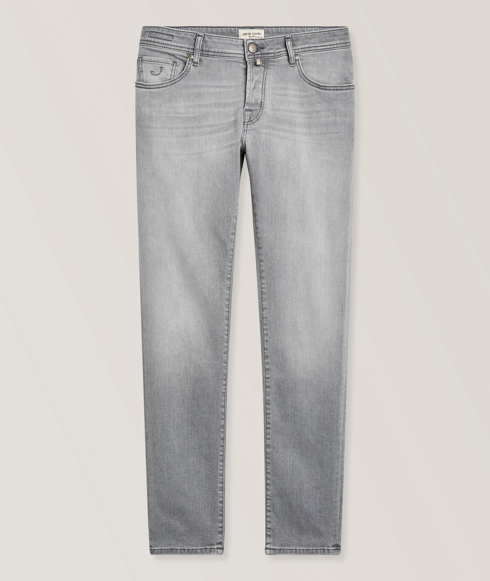 Jacob Cohen Nick Slim-Fit Jeans in Grey 92% cotton, 6% elastomultiester, 2% elastane, image 1 of 1 from Harry Rosen