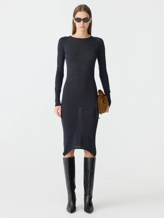 Bassike Slim Crew Neck Dress, image 1 of 1 from bassike