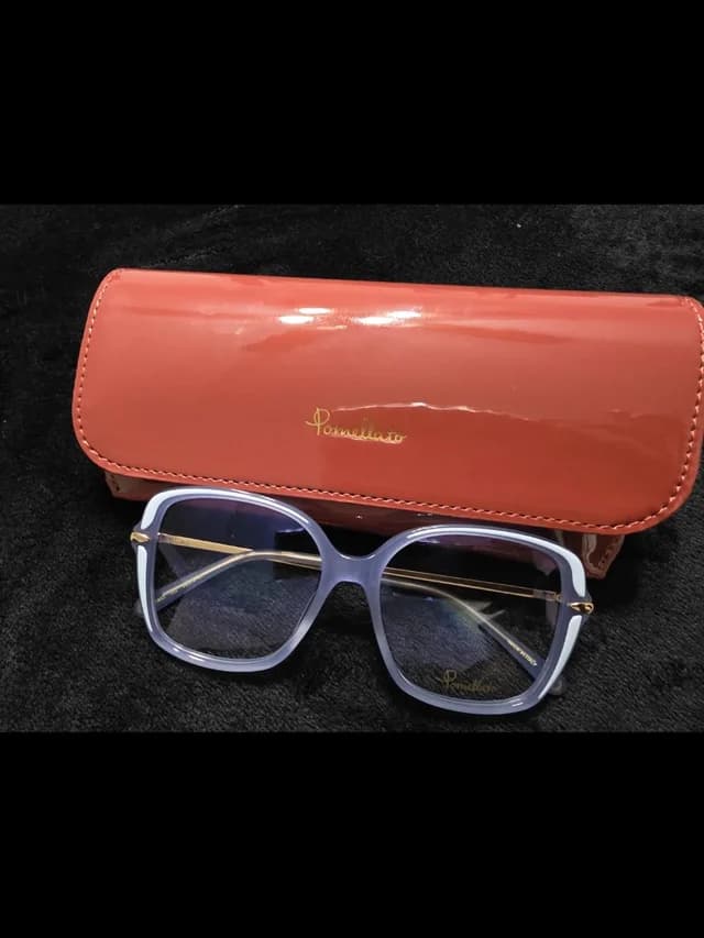 Pomellato Lavender Square Sunglasses With Coral Case in purple|pink from Poshmark, photo 1 of 1