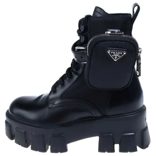 Prada Monolith Boots Black in Black Nylon from The Reluxe, photo 1 of 1