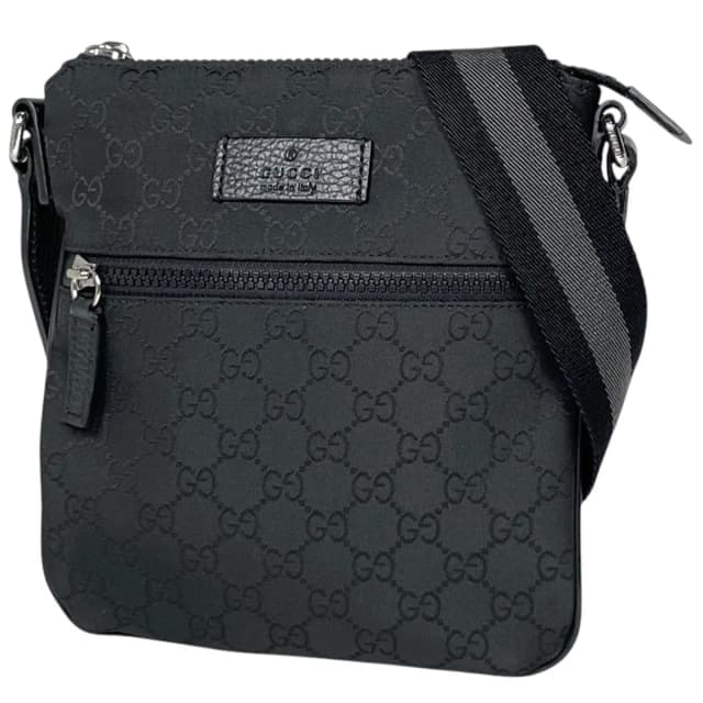 Gucci Shoulder Bag GG Pattern Web Nylon Black in Black Nylon from The Reluxe, photo 1 of 1