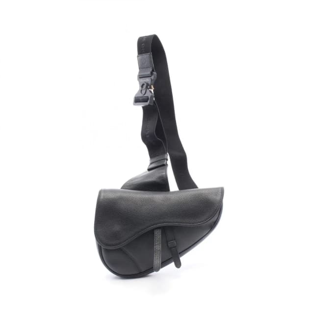 Dior Waist Bag Saddle Black Leather in Black Leather from The Reluxe, photo 1 of 1