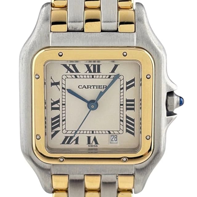 Cartier Panthère MM 3 Row Watch SS YG Quartz Ivory in White from The Reluxe, photo 1 of 1