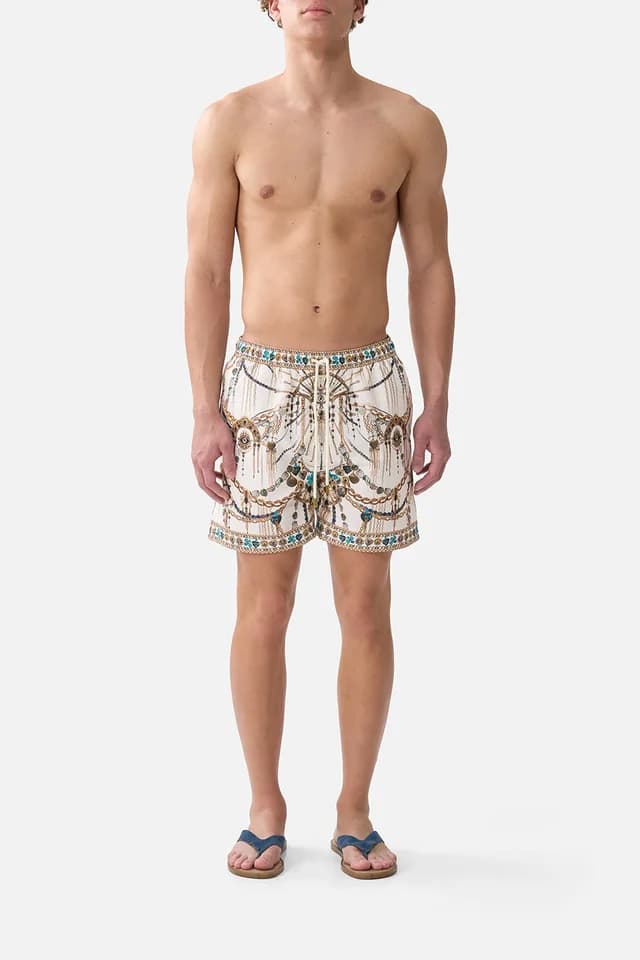 Camilla eBoutique MID LENGTH BOARDSHORT WITH ELASTIC WAIST CHAIN GANG, image 1 of 1 from CAMILLA