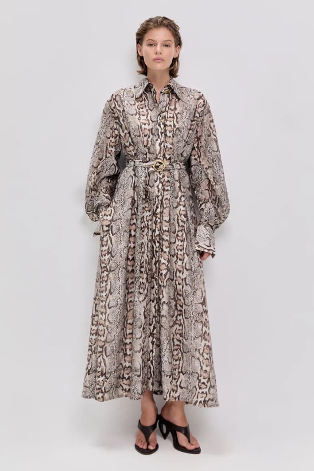 AJE Murphie Midi Dress in SAVANA, image 1 of 1 from Aje