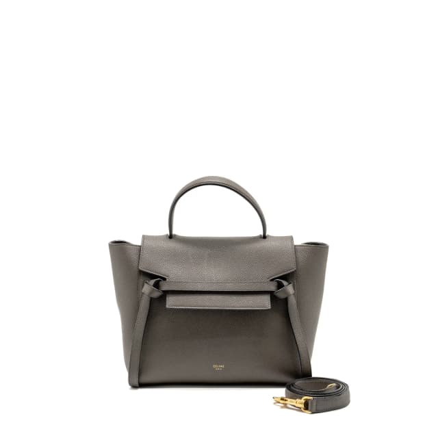 Celine Micro Belt Bag Grained Calfskin Grey GHW in Grey Caviar leather from EMIER, photo 1 of 1