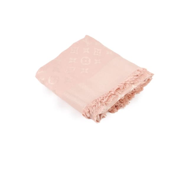 Louis Vuitton Wool Silk Shawl in Pink Silk from The Purse Affair, photo 1 of 1