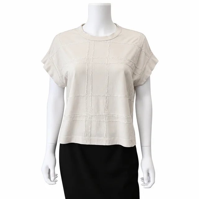 Brunello Cucinelli Neutral Brustroke Embroidery T-Shirt from Clotheshorse Anonymous, photo 1 of 1