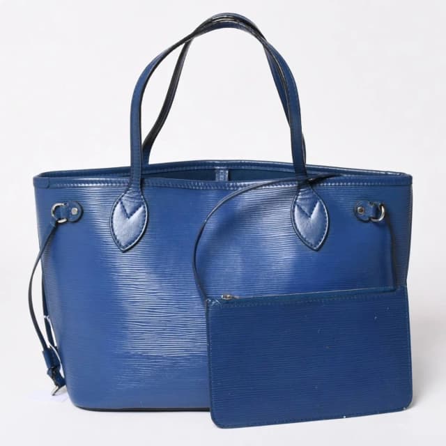 Louis Vuitton Tote Bag Neverfull PM Epi Blue Silver in Blue Leather from The Reluxe, photo 1 of 1