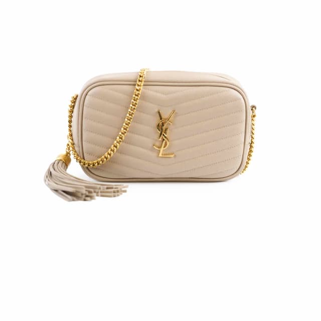 Saint Laurent Mini Lou Bag Beige in Beige Leather from The Purse Affair, photo 1 of 1