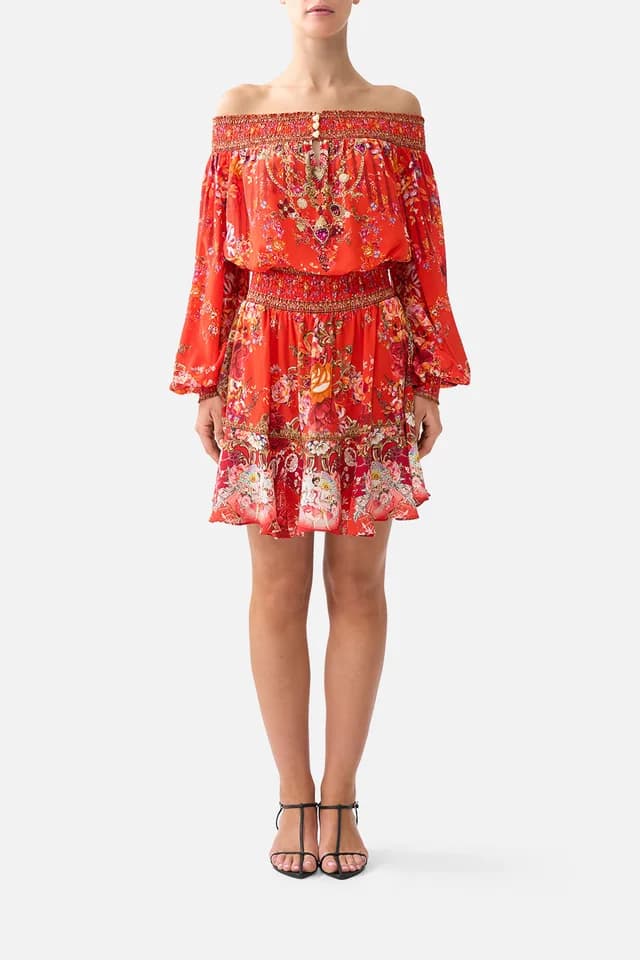 Camilla eBoutique OFF SHOULDER SHORT DRESS OLÉ OLÉ, image 1 of 1 from CAMILLA
