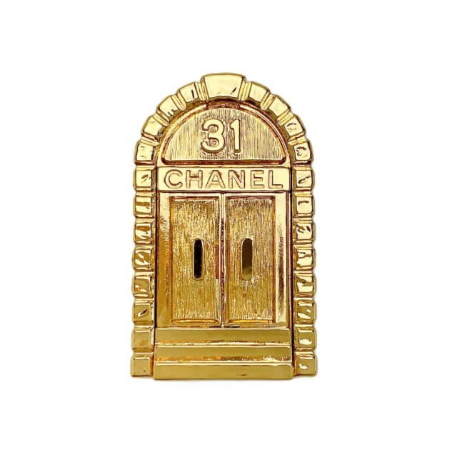 Chanel 31 Door Motif Brooch Plated Gold in Gold from The Reluxe, photo 1 of 1