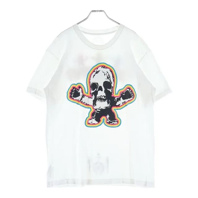 Chrome Hearts Foti Rainbow Scroll Logo Tee Harristita Crew Neck T-Shirt White in White from The Reluxe, photo 1 of 1