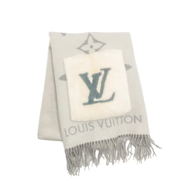 Louis Vuitton cold reykjavik scarf cashmere light grey in Grey Cashmere from EMIER, photo 1 of 1