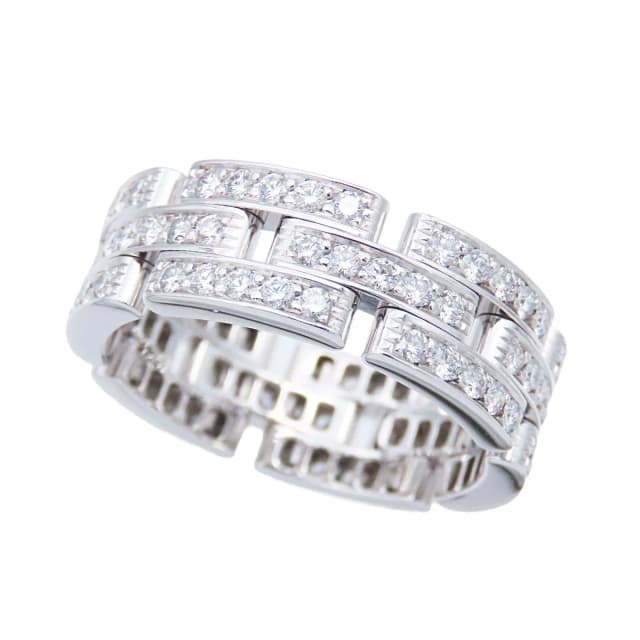 Cartier Maillon Panthere White Gold 18K Diamond Pave 64 Ring in White from The Reluxe, photo 1 of 1