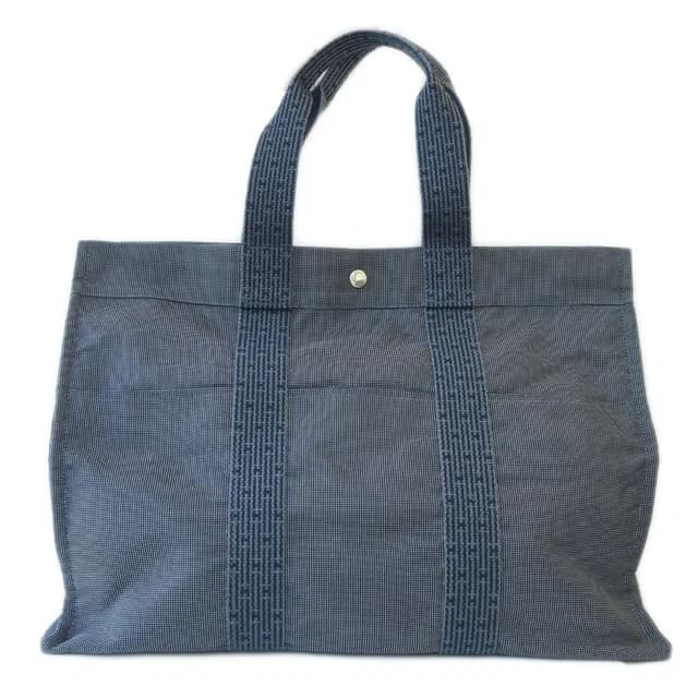 Hermès Herline Tote Bag GM Gray Silver in Grey Canvas from The Reluxe, photo 1 of 1