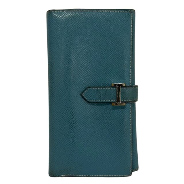Hermès Wallet Bearn Dupri Blue Jean in Blue Epsom leather from The Reluxe, photo 1 of 1