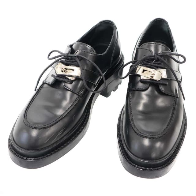 Hermès Kelly Derby Fast Leather Shoes Black in Black Leather from The Reluxe, photo 1 of 1