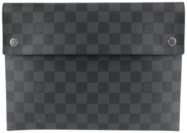 Louis Vuitton Damier Graphite Alpha Pochette GM Portfolio Toiletry Pouch in Grey Canvas from Bagriculture, photo 1 of 1