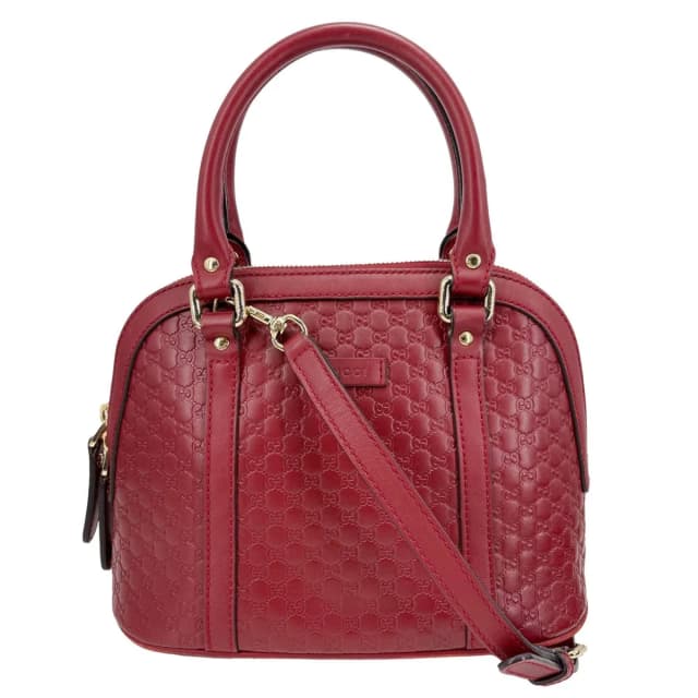Gucci Dome Mini Embossed Leather Crossbody Bag Red 449654 in Red Leather from Dallas Designer Handbags, photo 1 of 1