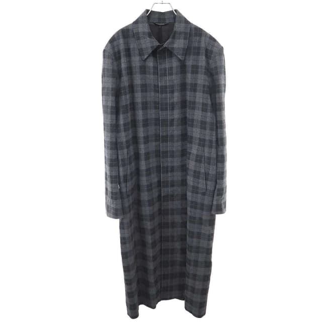 Balenciaga Check Long Coat Black Gray 46 in Black from The Reluxe, photo 1 of 1