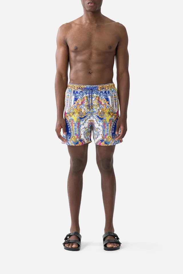Camilla eBoutique MID LENGTH BOARDSHORT WITH ELASTIC WAIST ESPAÑA NIRVANA, image 1 of 1 from CAMILLA