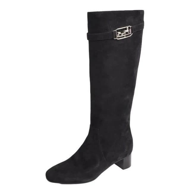 Hermès Boots Versailles Carriage Long in Suede from The Reluxe, photo 1 of 1
