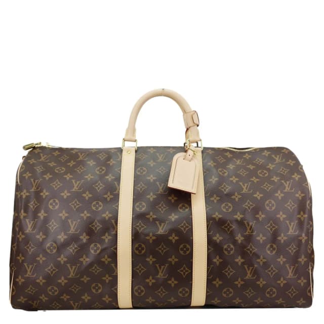 Louis Vuitton Keepall 55 Monogram Canvas Travel Bag Brown in Brown Coated canvas from Dallas Designer Handbags, photo 1 of 1