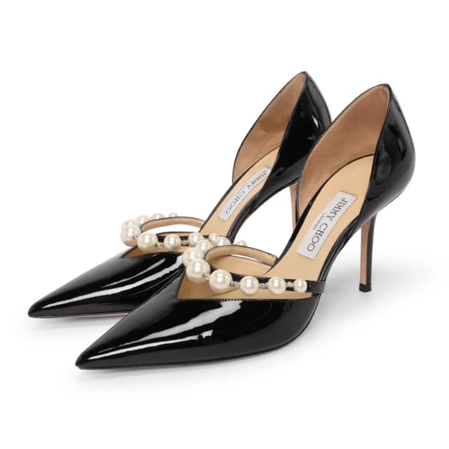 Jimmy Choo Patent Aurelie 85 Pumps 40 in Black Patent leather from Blue Spinach, photo 1 of 1