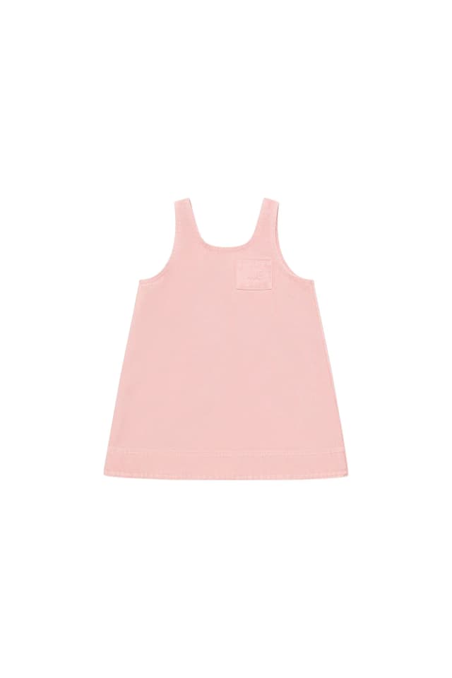 AJE Ayden Kids Denim Mini Dress in BLUSH WASH, image 1 of 1 from Aje
