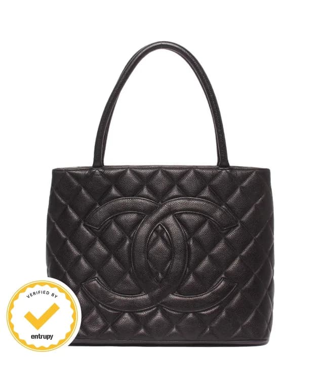 Chanel Tote Shoulder Bag Gold Caviar Leather in Gold Caviar leather from The Reluxe, photo 1 of 1