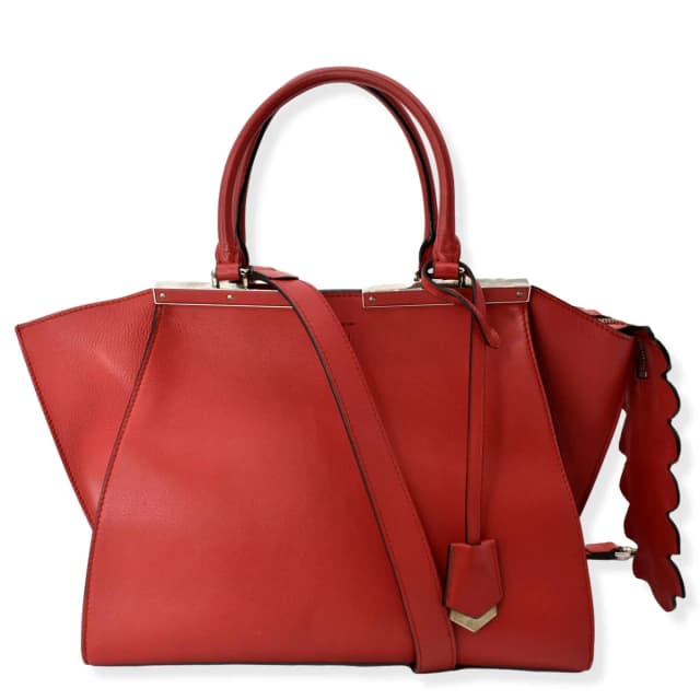 Fendi 3 Jours Calfskin Leather Shoulder Bag Red in Red Calfskin from Dallas Designer Handbags, photo 1 of 1