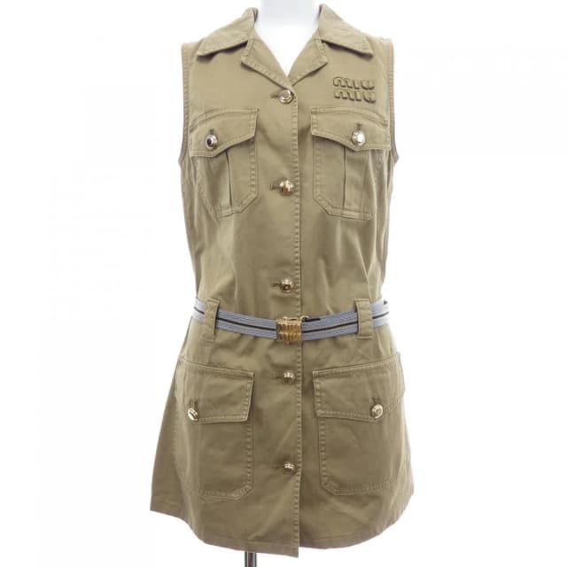 Miu Miu Dress Beige in Beige from The Reluxe, photo 1 of 1