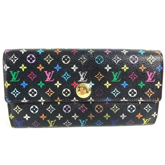 Louis Vuitton Wallet Portefeuille Sarah Monogram Multicolor Canvas Black in Black Canvas from The Reluxe, photo 1 of 1