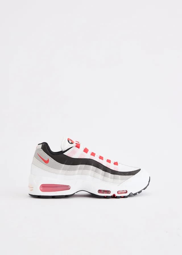 Nike Air Max 95 Premium 'Red Comet' Sneakers in WHITE/COMET RED-NEUTRAL GREY-M, image 1 of 1 from Incu