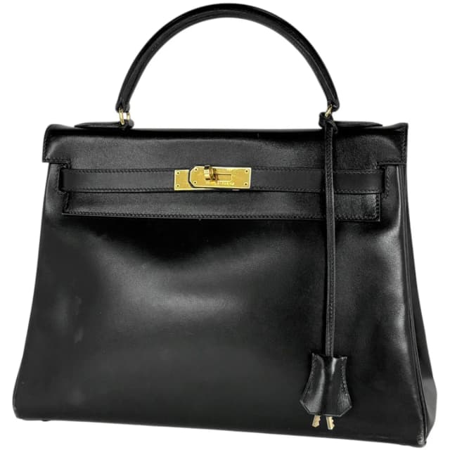 Hermès Kelly 32 Handbag Retourne 2-Way Box Calf Black in Black Box leather from The Reluxe, photo 1 of 1
