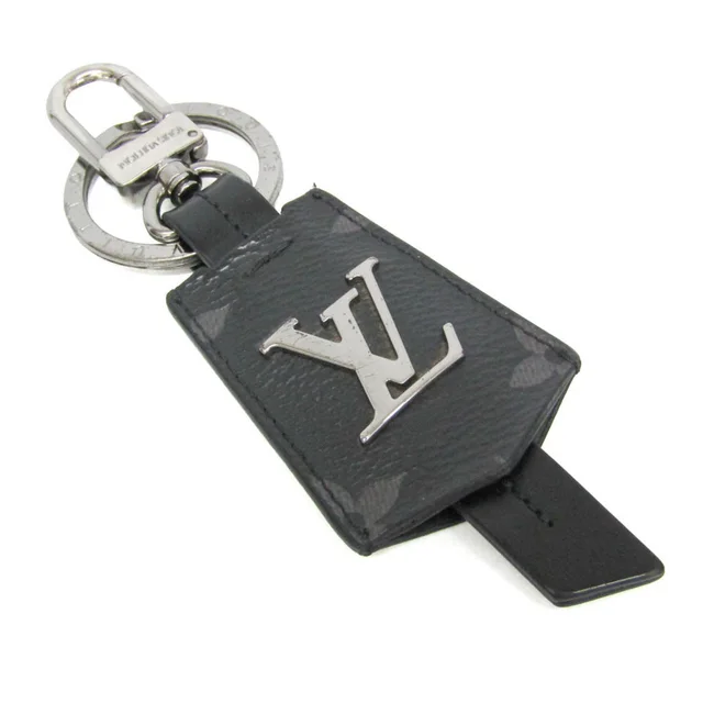 Louis Vuitton Monogram Eclipse Cloche Keyring M63620 Keyring (Black) in Black Leather, Monogram Eclipse from Elady, photo 1 of 1
