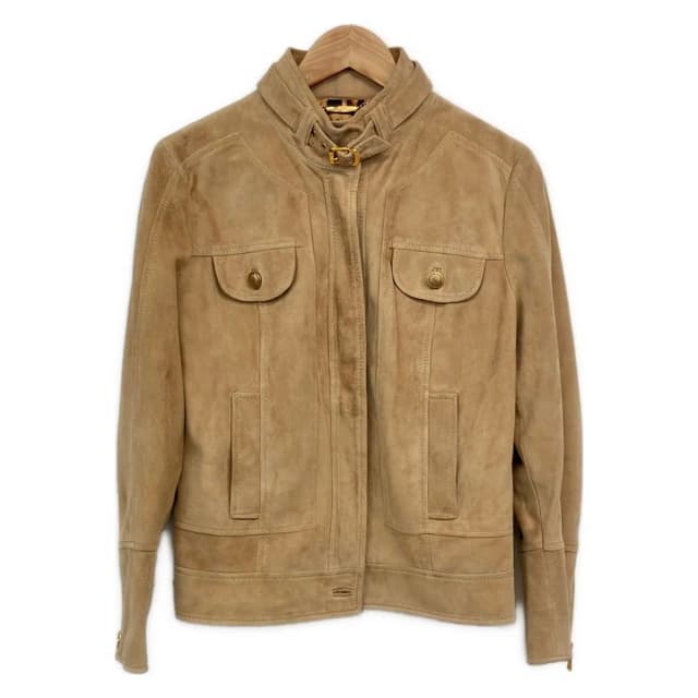 Dolce & Gabbana Rider's Jacket Beige Suede 46 in Beige Suede from The Reluxe, photo 1 of 1