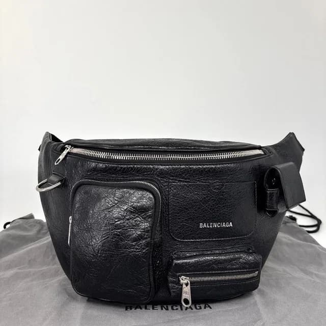Balenciaga Supervisi Belt Bag Black in Black Leather from The Reluxe, photo 1 of 1