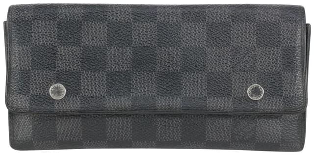 Louis Vuitton Black Damier Graphite Modulable Long Snap Wallet in Black Canvas from Bagriculture, photo 1 of 1