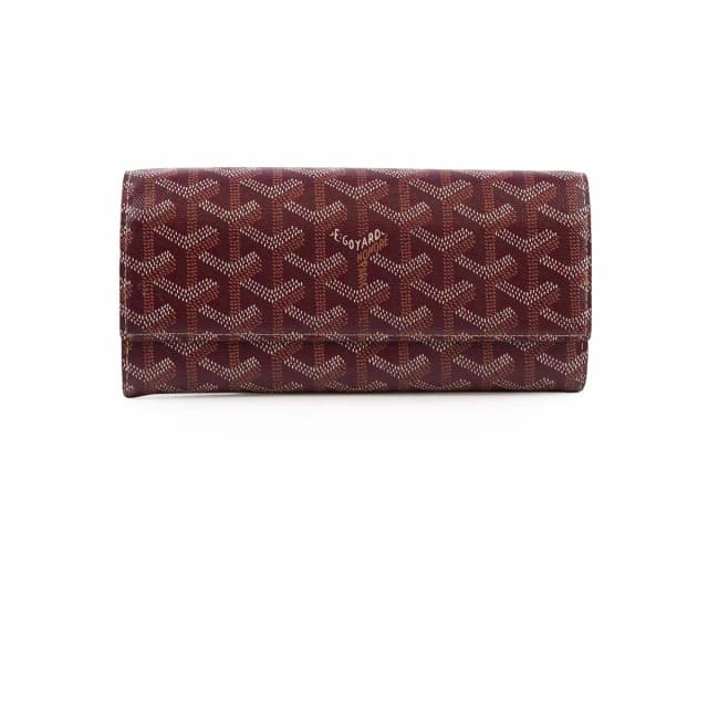 Goyard Varenne Burgundy Long Wallet in Burgundy Canvas from The Purse Affair, photo 1 of 1