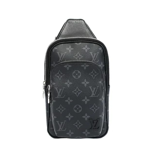 Louis Vuitton Avenue Sling Bag Monogram Eclipse Leather Black Silver in Black Leather from The Reluxe, photo 1 of 1