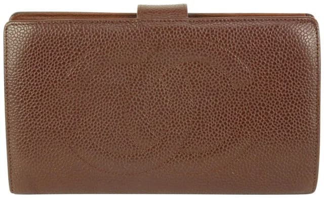 Chanel Bordeaux Caviar Leather CC Logo Long Wallet in Burgundy Caviar leather from Bagriculture, photo 1 of 1