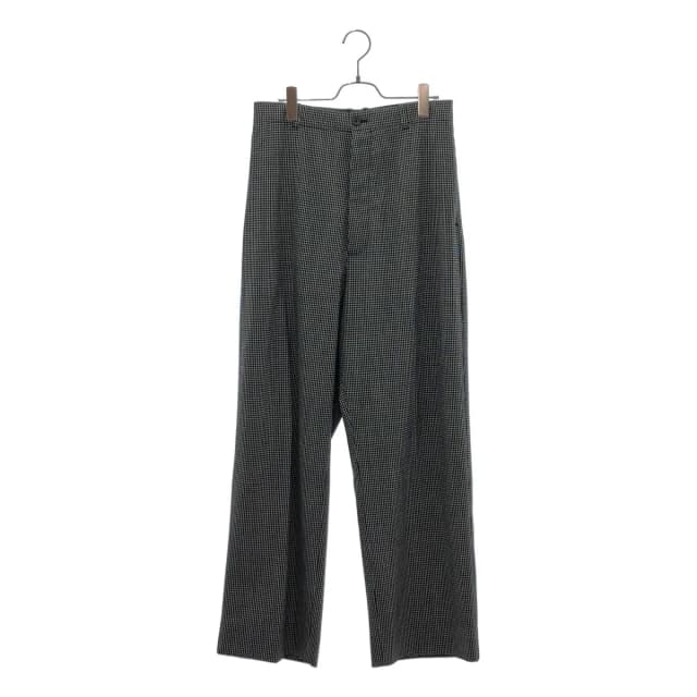 Balenciaga Wool Nylon Check Wide Trousers 44 Black White Pants in Black Nylon from The Reluxe, photo 1 of 1