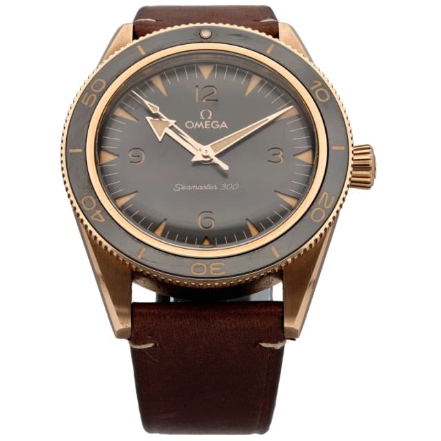 Omega Seamaster 300 234.92.41.21.10.001 41mm Gold Watch in Gold Leather from H&T, photo 1 of 1